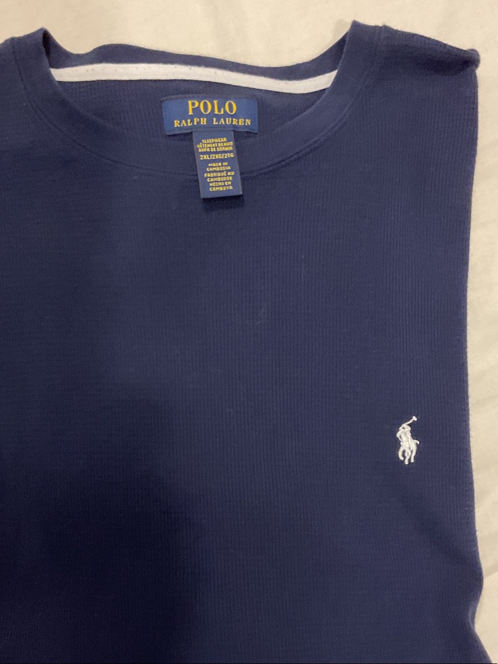 Polo Ralph Lauren Sleep Shirt White Pony Logo Sleepwear XXL